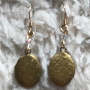 Drop Locket Earrings that Open